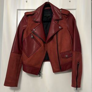 Red Faux leather jacket
